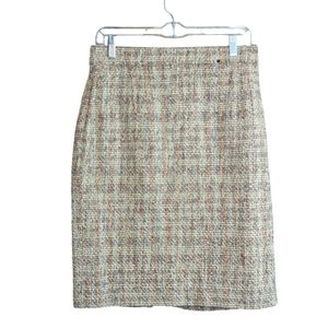 Etienne Aigner tan tweed skirt